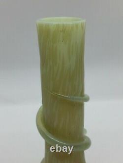 Art Nouveau Opalescent Glass Oil Spot Serpent Vase c. 1905, Rindskopf or Loetz