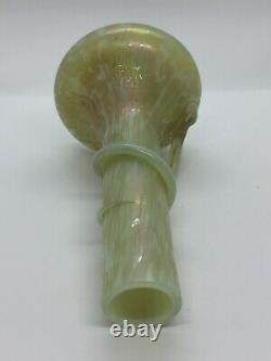 Art Nouveau Opalescent Glass Oil Spot Serpent Vase c. 1905, Rindskopf or Loetz