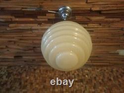 Art deco bauhaus ceiling lamp. 1920/30. Original. Opaline globe