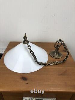 Art deco coolie opaline ceiling light antique