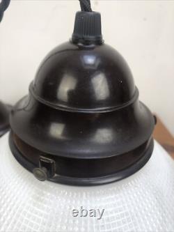 Art deco coolie opaline ceiling light antique