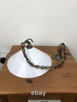 Art deco coolie opaline ceiling light antique