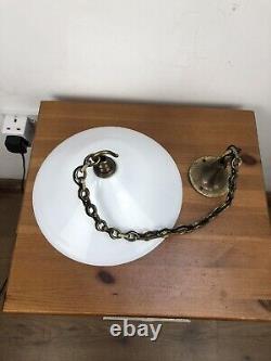 Art deco coolie opaline ceiling light antique