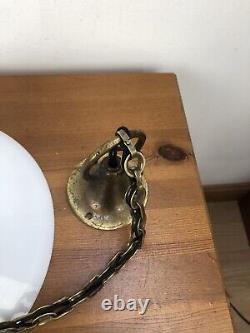 Art deco coolie opaline ceiling light antique