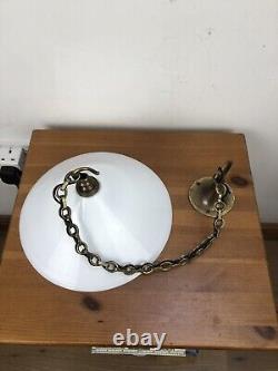 Art deco coolie opaline ceiling light antique