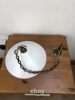 Art deco coolie opaline ceiling light antique