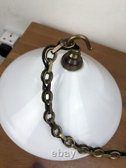 Art deco coolie opaline ceiling light antique