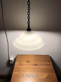 Art deco coolie opaline ceiling light antique