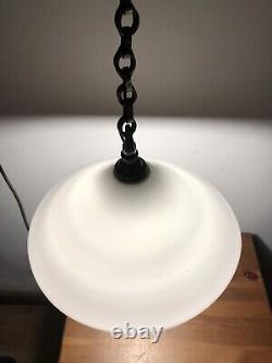 Art deco coolie opaline ceiling light antique