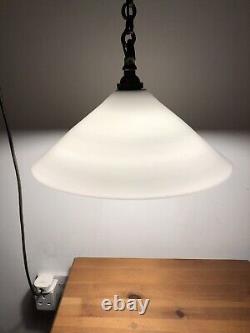 Art deco coolie opaline ceiling light antique
