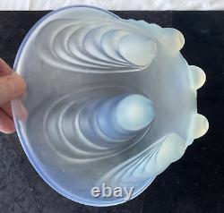 Art deco opalescent glass bowl Reich 1935 rare piece 10 inch diameter