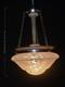 Art Deco Pendant Light Fixture Vintage 1950 Large Opaline Glass Plafoniere Shade