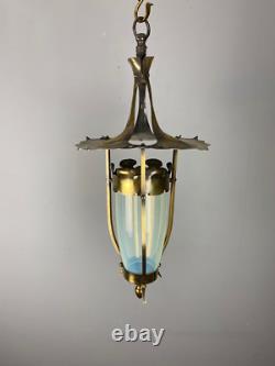 Ashby Arts And Crafts Lantern With Opalescent Glass Ceiling Light (51114)