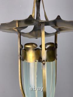 Ashby Arts And Crafts Lantern With Opalescent Glass Ceiling Light (51114)