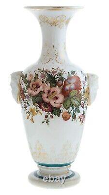 Baccarat Opaline Glass Vase by Jean Francois Robert Circa 1850