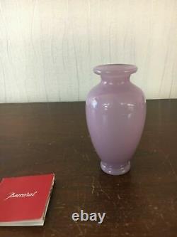 Baccarat pink opaline vase