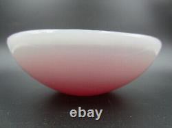 Barbini seguso era Murano translucent opaline alabastro bowl dusky pink & white