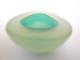 Barbini Seguso Era Murano Translucent Opaline Alabastro Bowl Mint Green & White