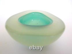 Barbini seguso era Murano translucent opaline alabastro bowl mint green & white