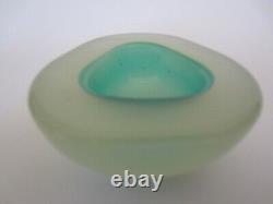 Barbini seguso era Murano translucent opaline alabastro bowl mint green & white