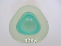 Barbini seguso era Murano translucent opaline alabastro bowl mint green & white