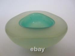 Barbini seguso era Murano translucent opaline alabastro bowl mint green & white