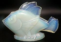 Beautiful SABINO FRANCE OPALESCENT ART GLASS CHABOT FISH FIGURINE / PAPERWEIGHT