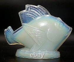 Beautiful SABINO FRANCE OPALESCENT ART GLASS CHABOT FISH FIGURINE / PAPERWEIGHT