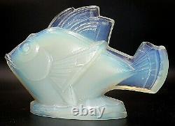 Beautiful SABINO FRANCE OPALESCENT ART GLASS CHABOT FISH FIGURINE / PAPERWEIGHT