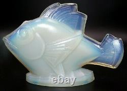 Beautiful SABINO FRANCE OPALESCENT ART GLASS CHABOT FISH FIGURINE / PAPERWEIGHT