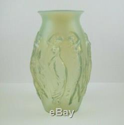 Beautiful Sabino Art Glass La Danse Vase Nude Women Opalescent 14 Tall