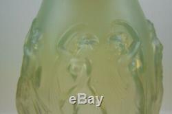 Beautiful Sabino Art Glass La Danse Vase Nude Women Opalescent 14 Tall