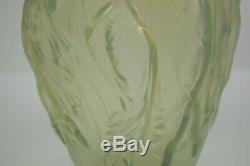 Beautiful Sabino Art Glass La Danse Vase Nude Women Opalescent 14 Tall