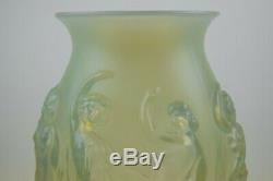 Beautiful Sabino Art Glass La Danse Vase Nude Women Opalescent 14 Tall