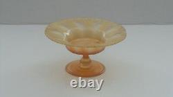 Beautiful Tiffany Favrile Opalescent Pastel Art Glass Compote