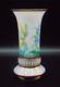 Biedermeier Opaline Hand Painted Floral Art Glass Vase Harrach / Josephinenhütte