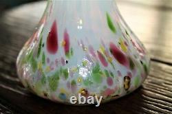 Bohemian Antique ca. 1905 Kralik Harlequen Opalescent Art Glass Vase Loetz Era