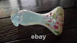 Bohemian Antique ca. 1905 Kralik Harlequen Opalescent Art Glass Vase Loetz Era