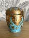 Box For Small Items Bohemian Opaline Blue Glass Moser With Gold Plated