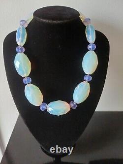 Butler And Wilson Necklace Opalescent Chunky Faceted Beads Purple Spacers BOXED