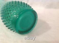 C1941 or 59-61 16 Fenton Emerald Green & White Opalescent Swung Vase RARE VG+++