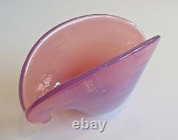 C1950 Venetian, Murano, Archimede Seguso Opalescent Clam Shell Double Based Bowl