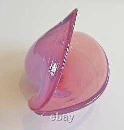 C1950 Venetian, Murano, Archimede Seguso Opalescent Clam Shell Double Based Bowl