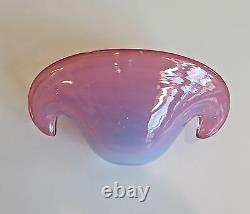 C1950 Venetian, Murano, Archimede Seguso Opalescent Clam Shell Double Based Bowl