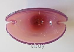 C1950 Venetian, Murano, Archimede Seguso Opalescent Clam Shell Double Based Bowl