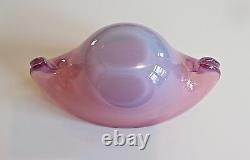 C1950 Venetian, Murano, Archimede Seguso Opalescent Clam Shell Double Based Bowl