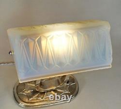 CHARLES RANC FRENCH 1930 ART DECO LAMP OPALESCENT GLASS. Modernist muller era