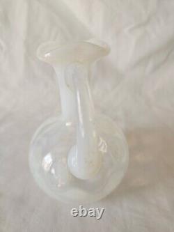 CHARMING ARTS & CRAFTS STYLE OPALINE VASELINE GLASS EWER, CIRCA 1890s