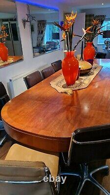 Carlo Nason Large Orange glass vase made in Murano Italy