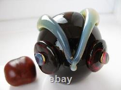 Cenedese Murano Art Glass Owl Opalescent Eyes